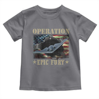 Operation Epic Fury Toddler T Shirt Military Bomber Jet American Flag