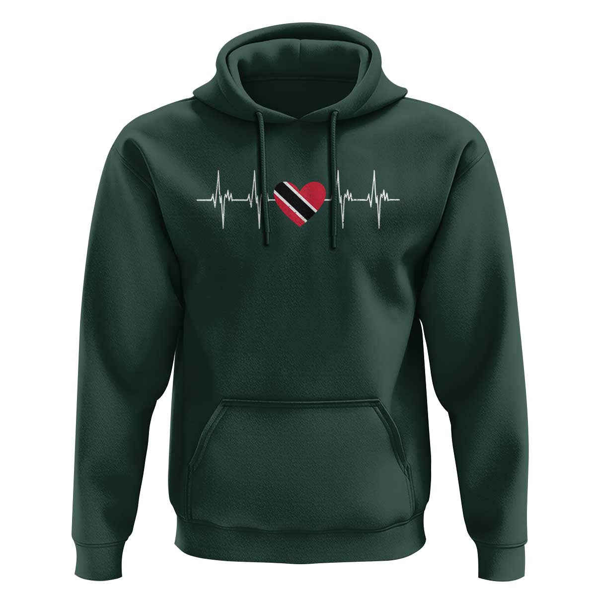 Trinidad And Tobago Heartbeat Trinidadian Flag Hoodie - Wonder Print Shop
