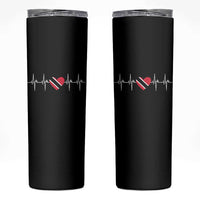 Trinidad And Tobago Heartbeat Trinidadian Flag Skinny Tumbler - Wonder Print Shop