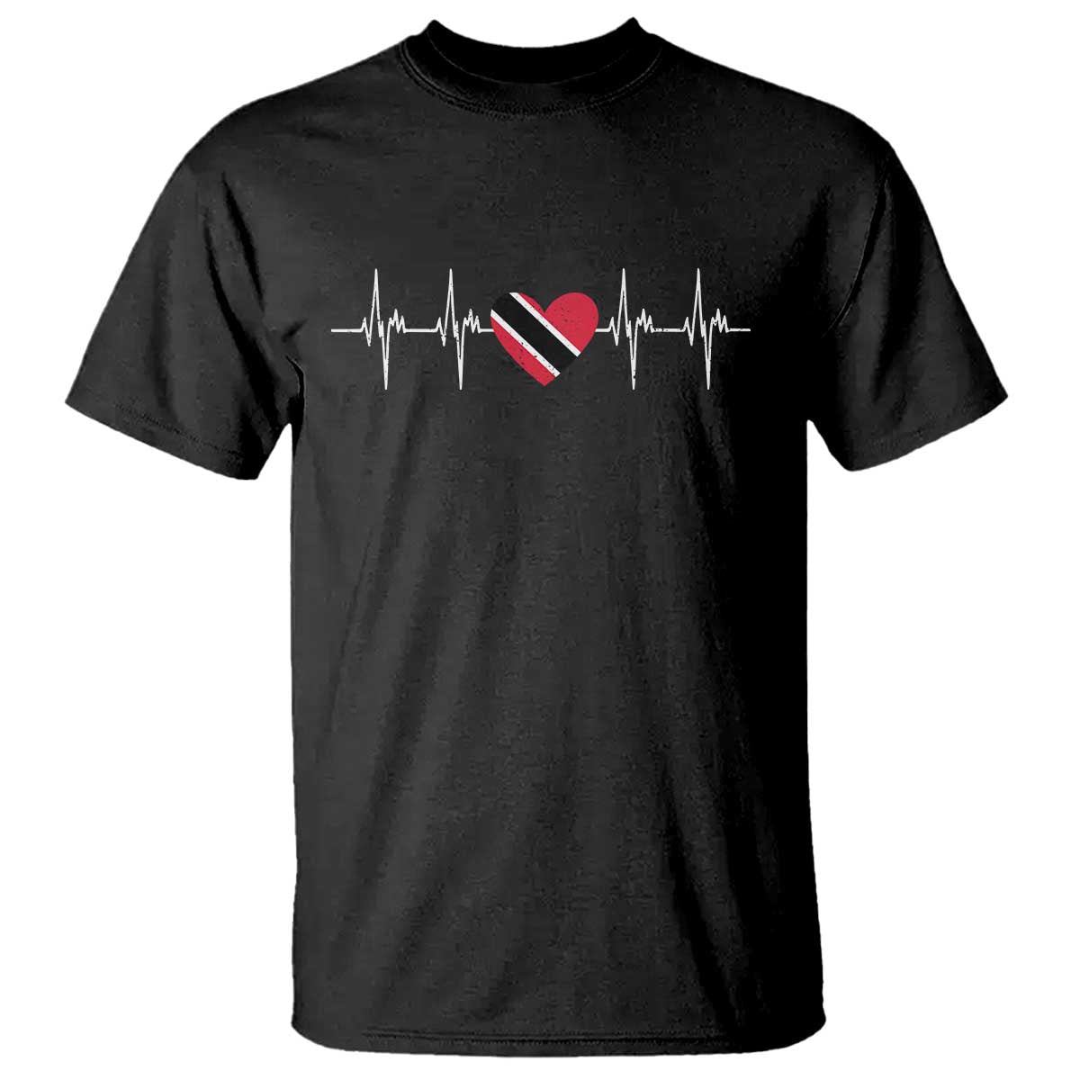 Trinidad And Tobago Heartbeat Trinidadian Flag T Shirt - Wonder Print Shop