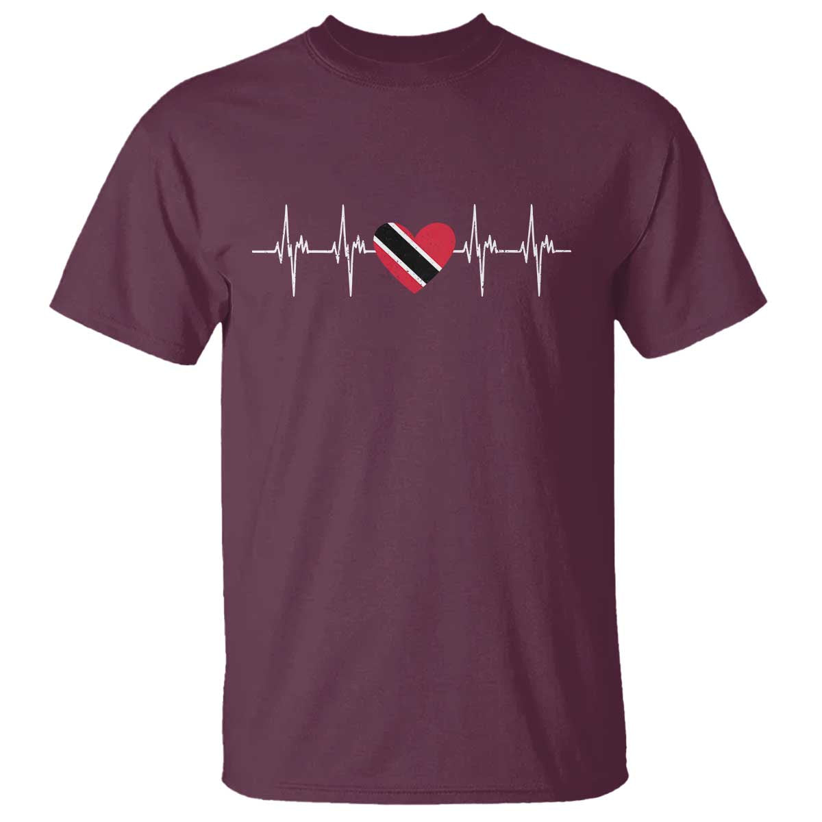 Trinidad And Tobago Heartbeat Trinidadian Flag T Shirt - Wonder Print Shop
