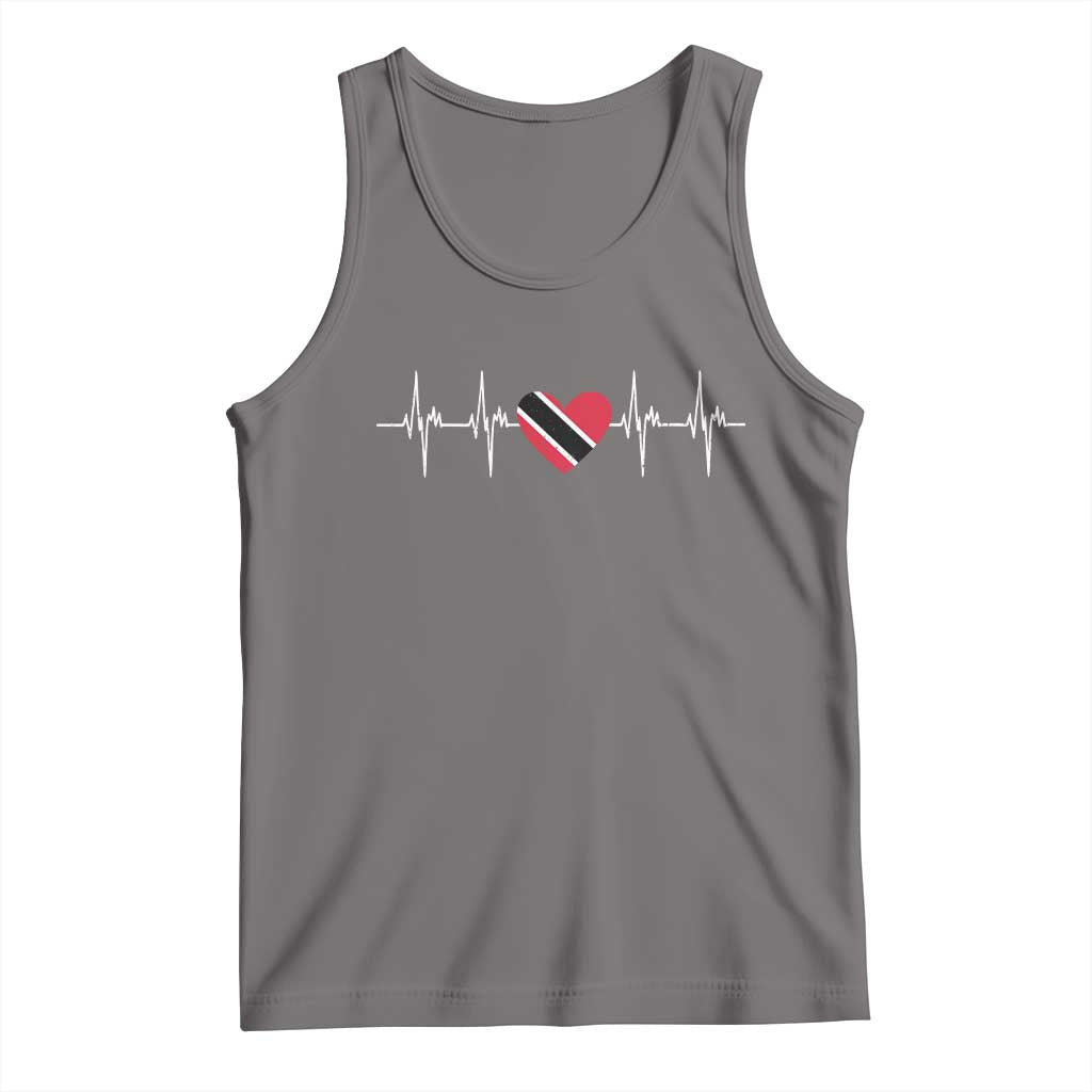 Trinidad And Tobago Heartbeat Trinidadian Flag Tank Top - Wonder Print Shop