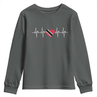 Trinidad And Tobago Heartbeat Trinidadian Flag Youth Sweatshirt - Wonder Print Shop