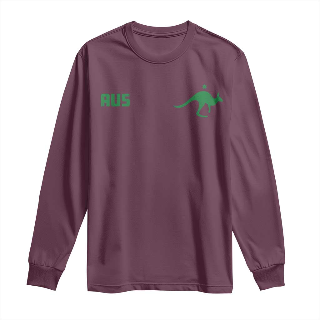 Kangaroo Australia Aus Team Aussie Athletic Jersey Style Long Sleeve Shirt