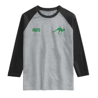 Kangaroo Australia Aus Team Aussie Athletic Jersey Style Raglan Shirt