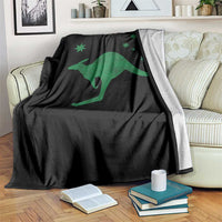 Australia Kangaroo with Federation Star Aussie Roots Throw Blanket