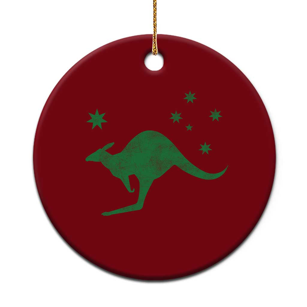 Australia Kangaroo with Federation Star Aussie Roots Ceramic Ornament