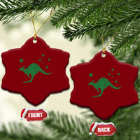 Australia Kangaroo with Federation Star Aussie Roots Ceramic Ornament