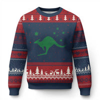 Australia Kangaroo with Federation Star Aussie Roots Ugly Christmas Sweater