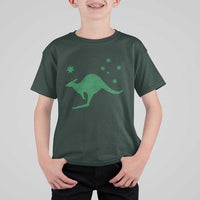 Australia Kangaroo with Federation Star Aussie Roots T Shirt For Kid