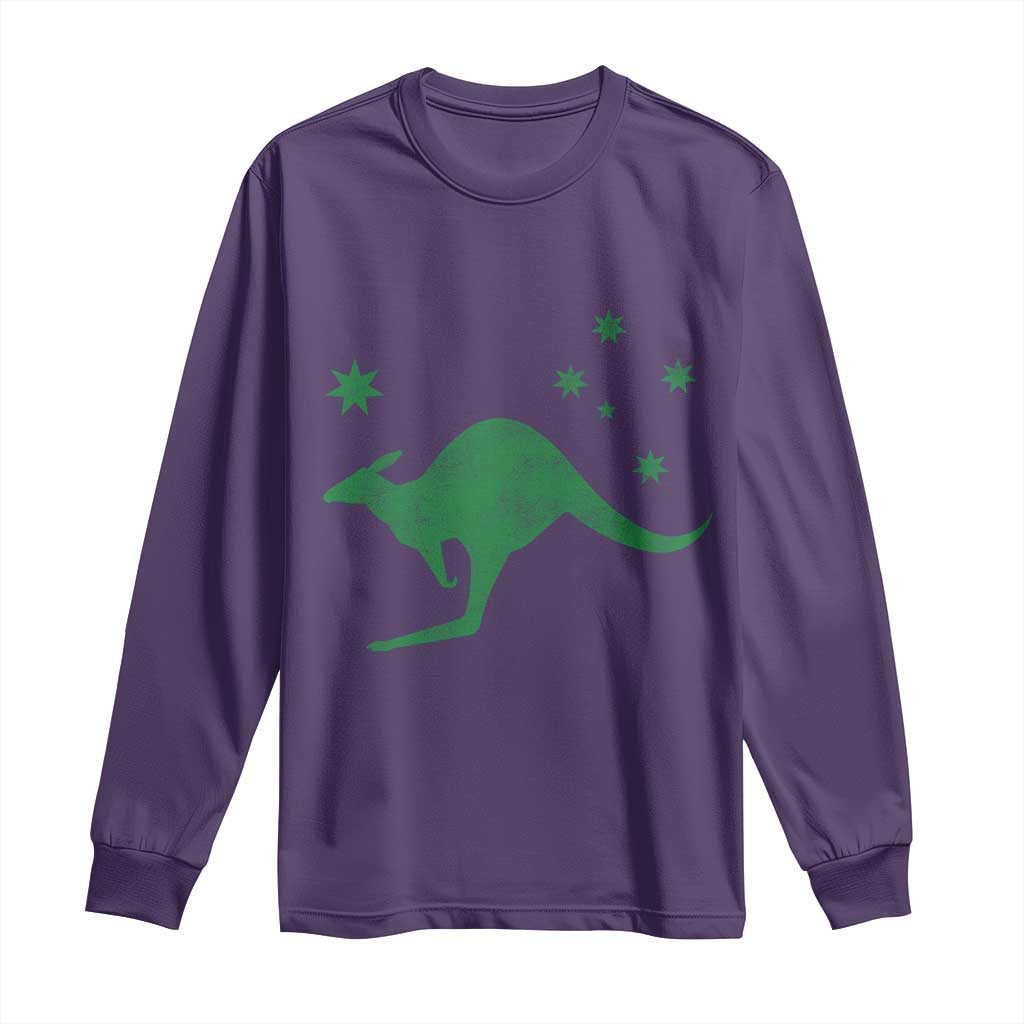 Australia Kangaroo with Federation Star Aussie Roots Long Sleeve Shirt