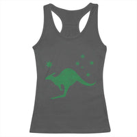 Australia Kangaroo with Federation Star Aussie Roots Racerback Tank Top