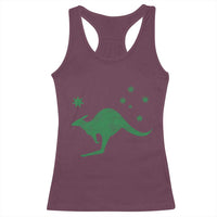Australia Kangaroo with Federation Star Aussie Roots Racerback Tank Top