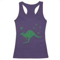 Australia Kangaroo with Federation Star Aussie Roots Racerback Tank Top