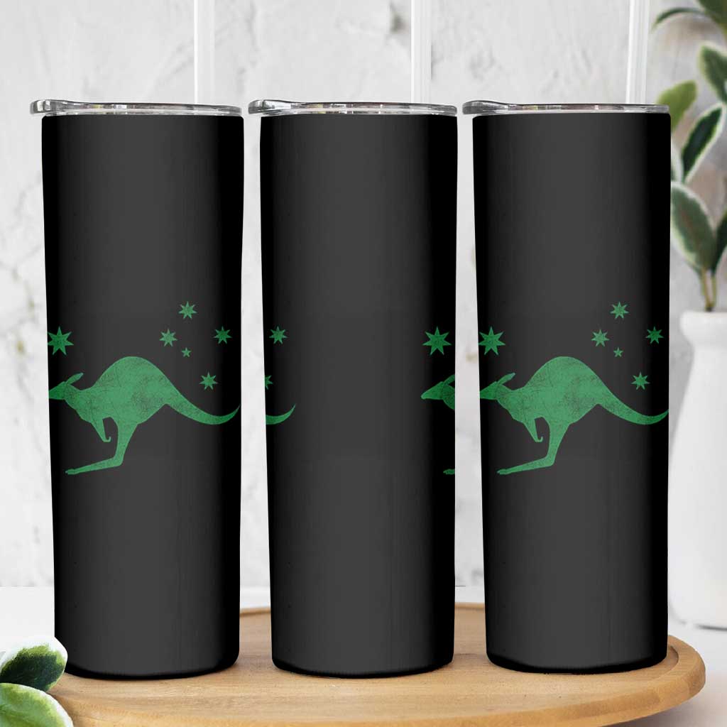 Australia Kangaroo with Federation Star Aussie Roots Skinny Tumbler