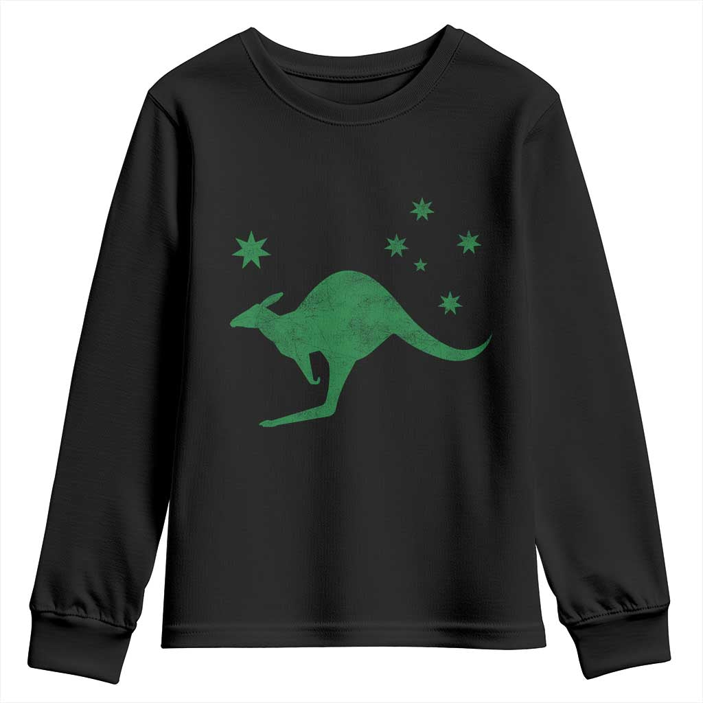 Australia Kangaroo with Federation Star Aussie Roots Youth Sweatshirt