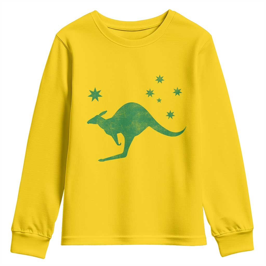 Australia Kangaroo with Federation Star Aussie Roots Youth Sweatshirt