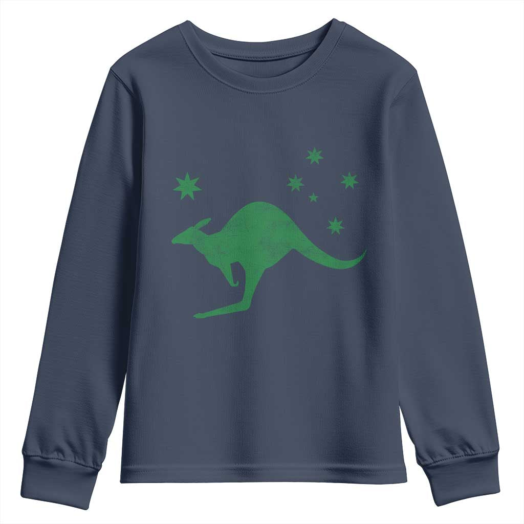 Australia Kangaroo with Federation Star Aussie Roots Youth Sweatshirt