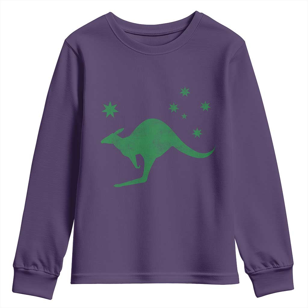 Australia Kangaroo with Federation Star Aussie Roots Youth Sweatshirt