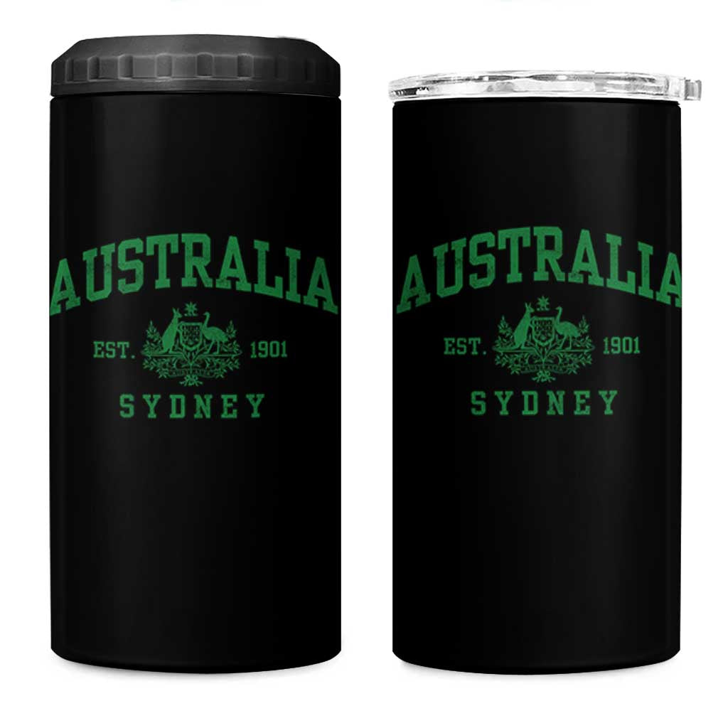 Australia Sydney Est 1901 4 in 1 Can Cooler Tumbler Commonwealth Vintage Crest