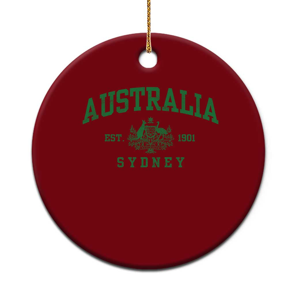 Australia Sydney Est 1901 Ceramic Ornament Commonwealth Vintage Crest