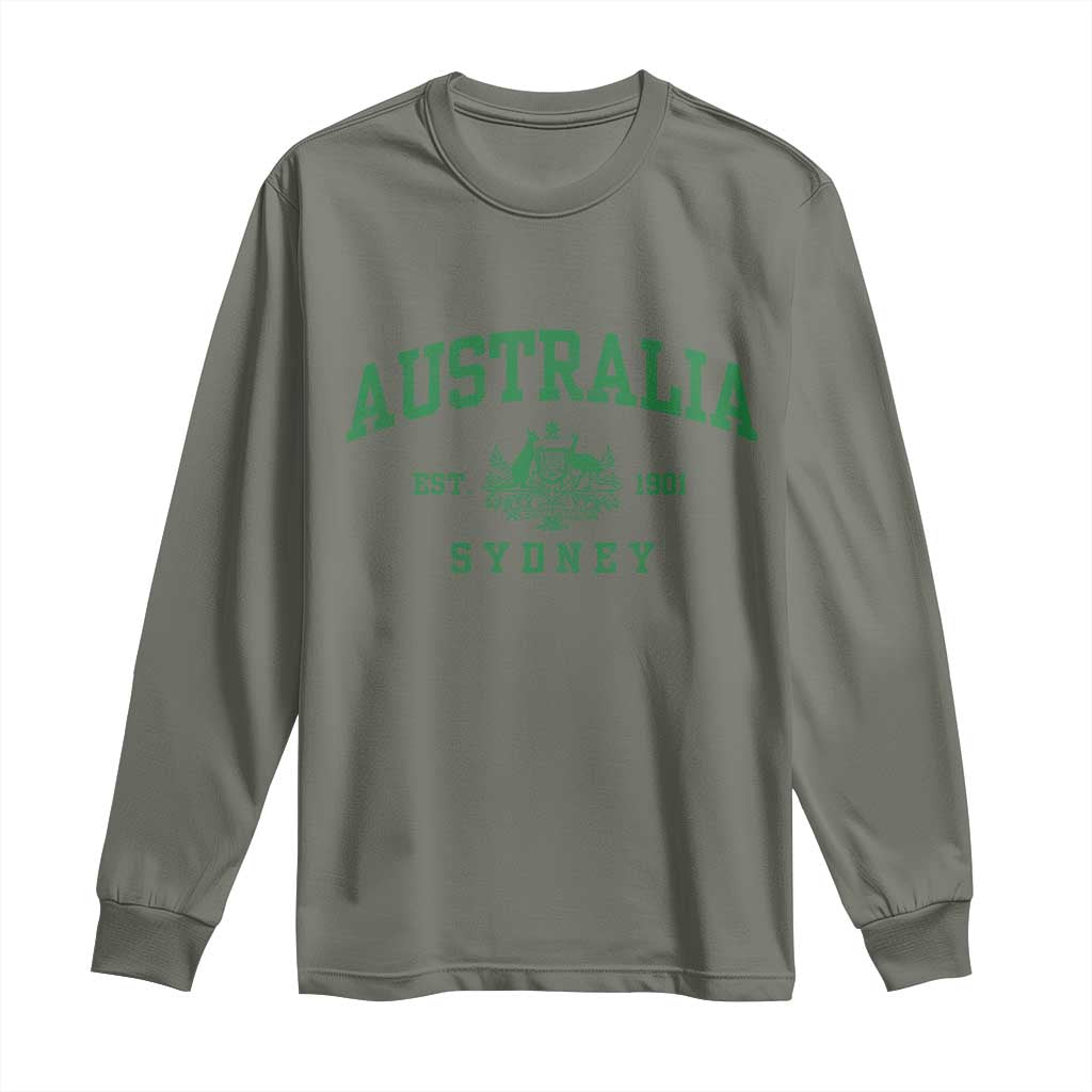 Australia Sydney Est 1901 Long Sleeve Shirt Commonwealth Vintage Crest