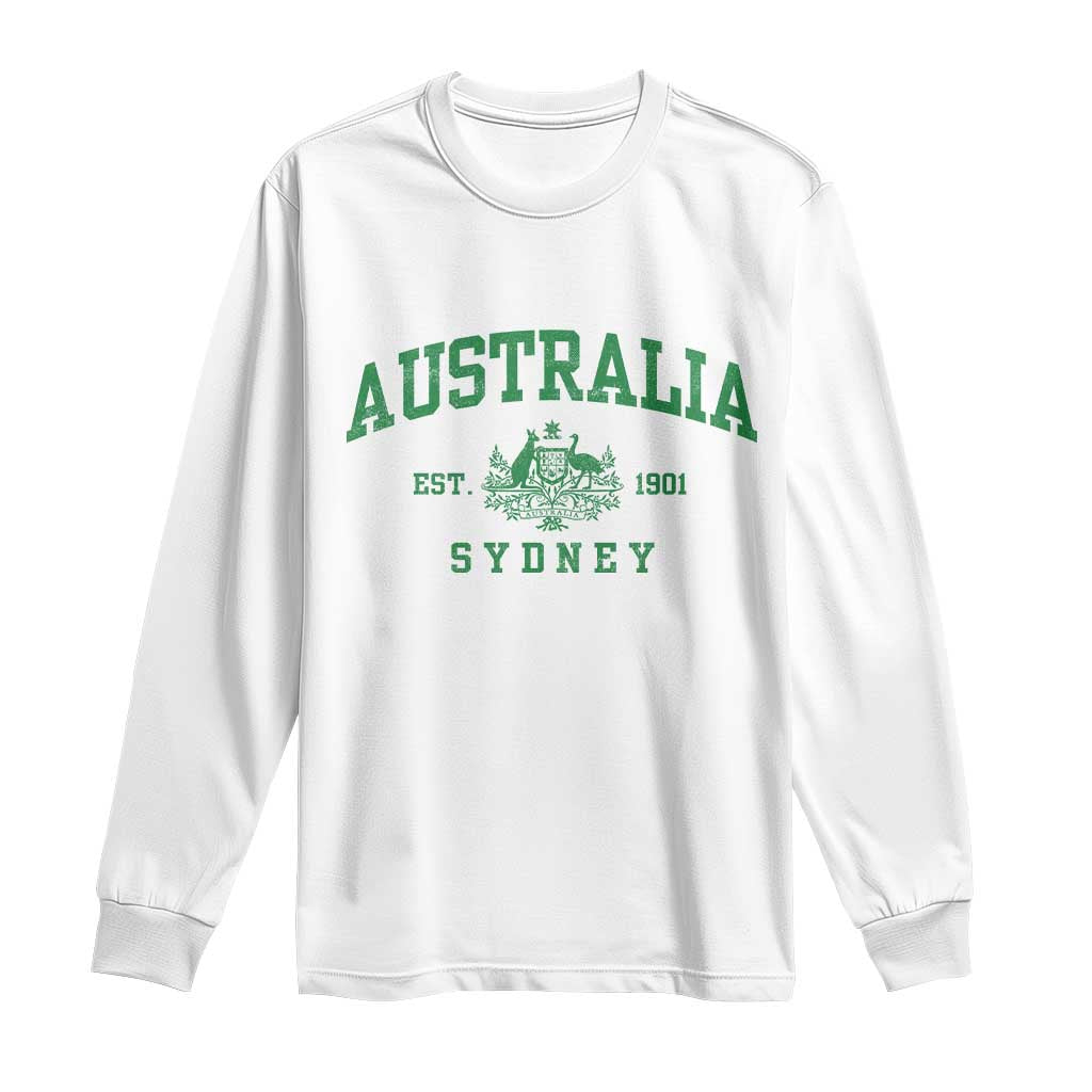 Australia Sydney Est 1901 Long Sleeve Shirt Commonwealth Vintage Crest