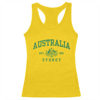 Australia Sydney Est 1901 Racerback Tank Top Commonwealth Vintage Crest