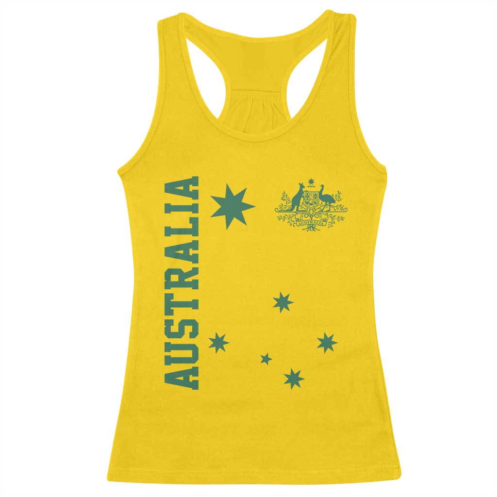 Australia Vintage Federation Star Aussie Coat of Arms Racerback Tank Top