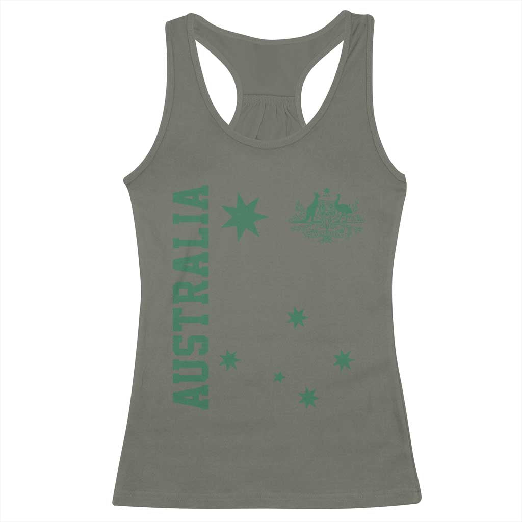 Australia Vintage Federation Star Aussie Coat of Arms Racerback Tank Top