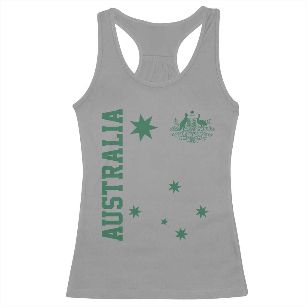 Australia Vintage Federation Star Aussie Coat of Arms Racerback Tank Top