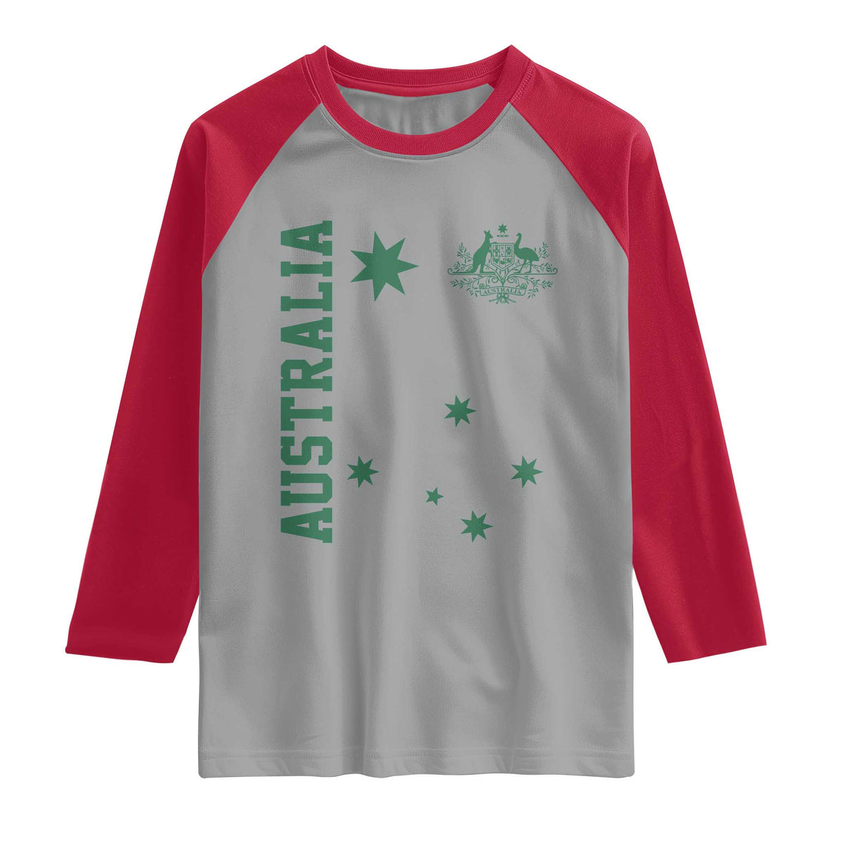Australia Vintage Federation Star Aussie Coat of Arms Raglan Shirt