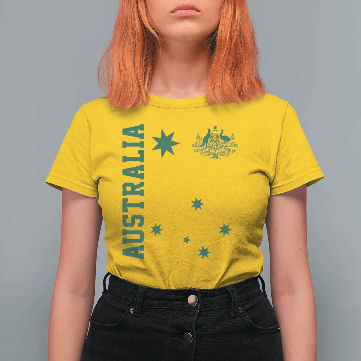 Australia Vintage Federation Star Aussie Coat of Arms T Shirt For Women