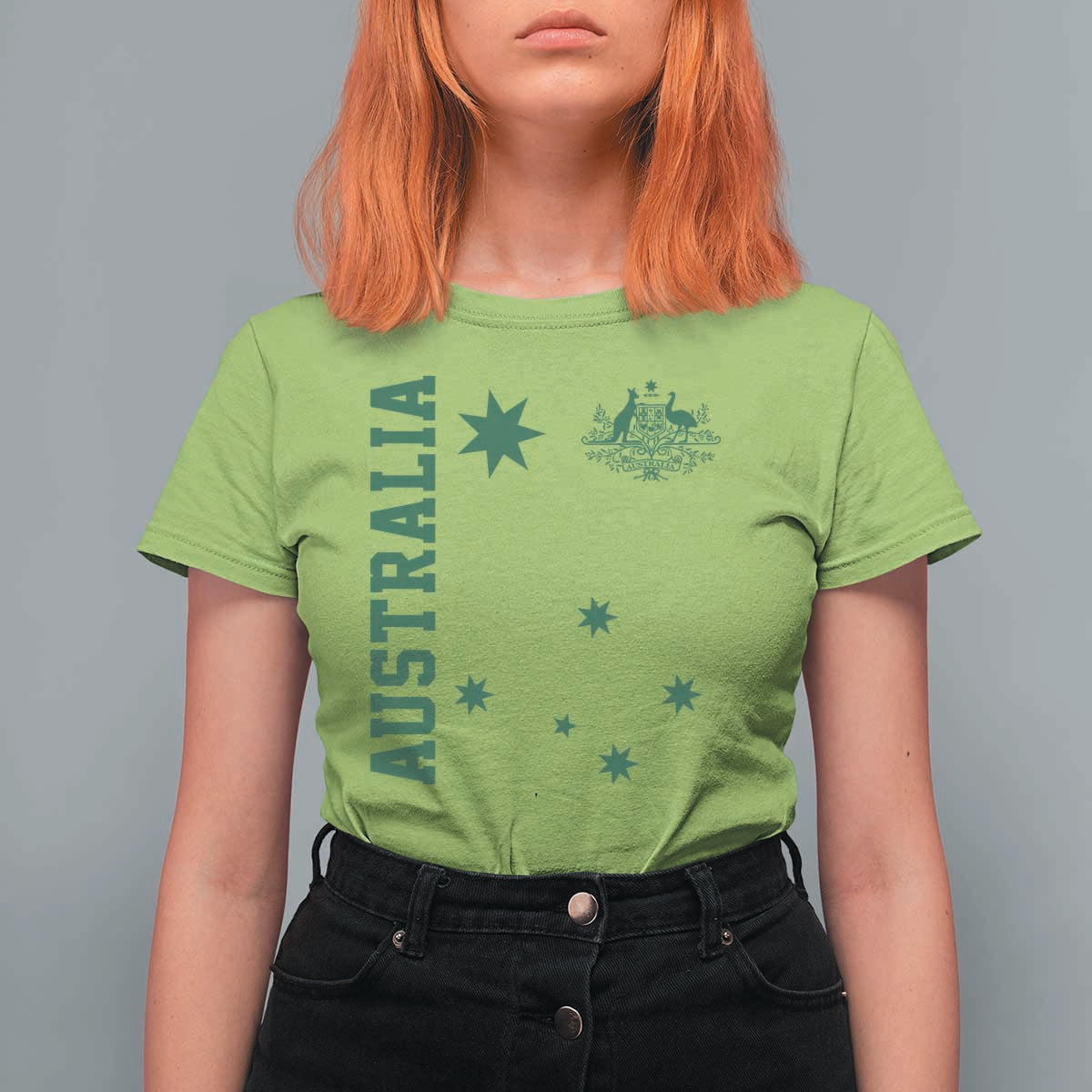 Australia Vintage Federation Star Aussie Coat of Arms T Shirt For Women