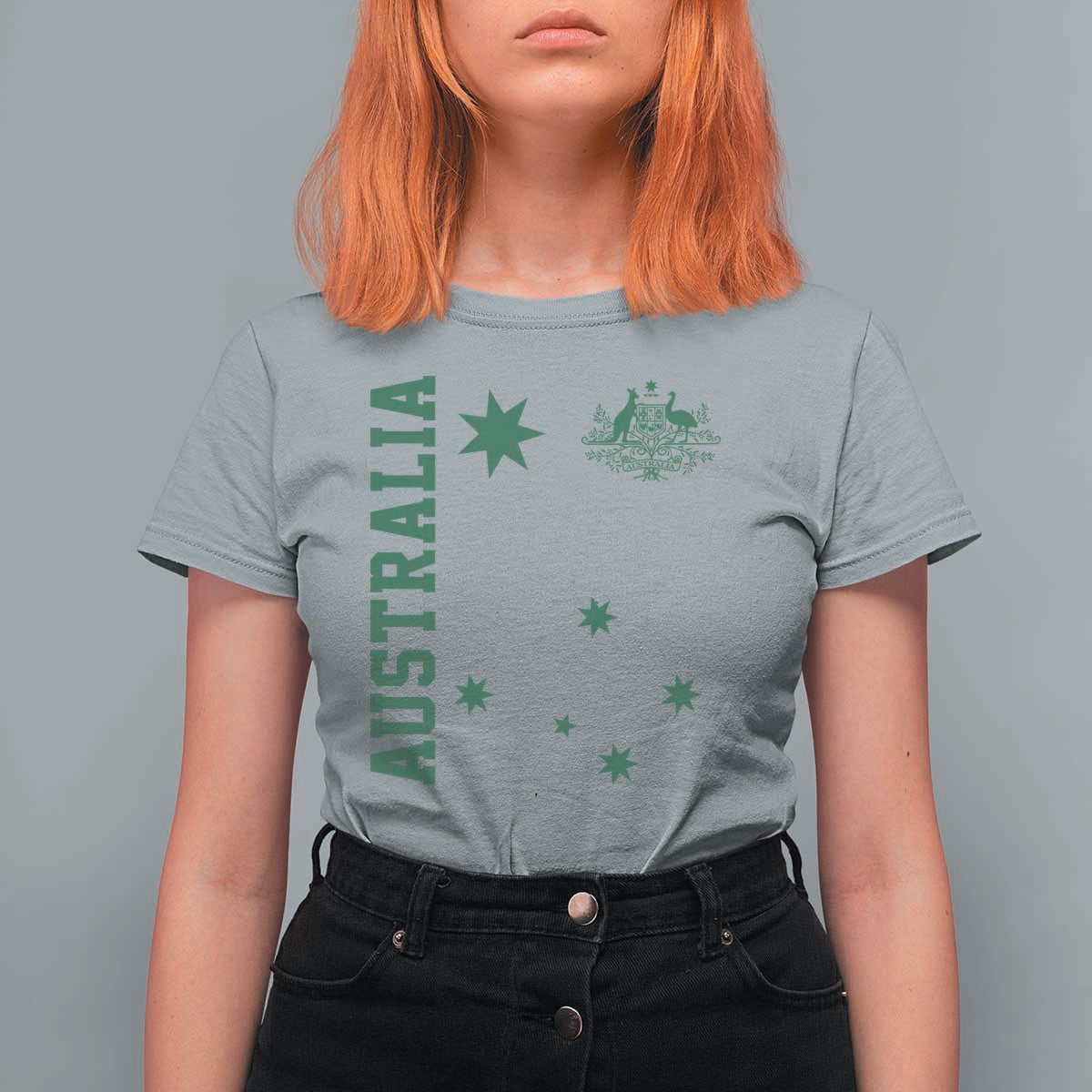 Australia Vintage Federation Star Aussie Coat of Arms T Shirt For Women