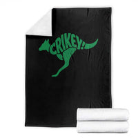Crikey Australian Kangaroo Oz Slang Australia Throw Blanket