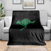 Crikey Australian Kangaroo Oz Slang Australia Throw Blanket