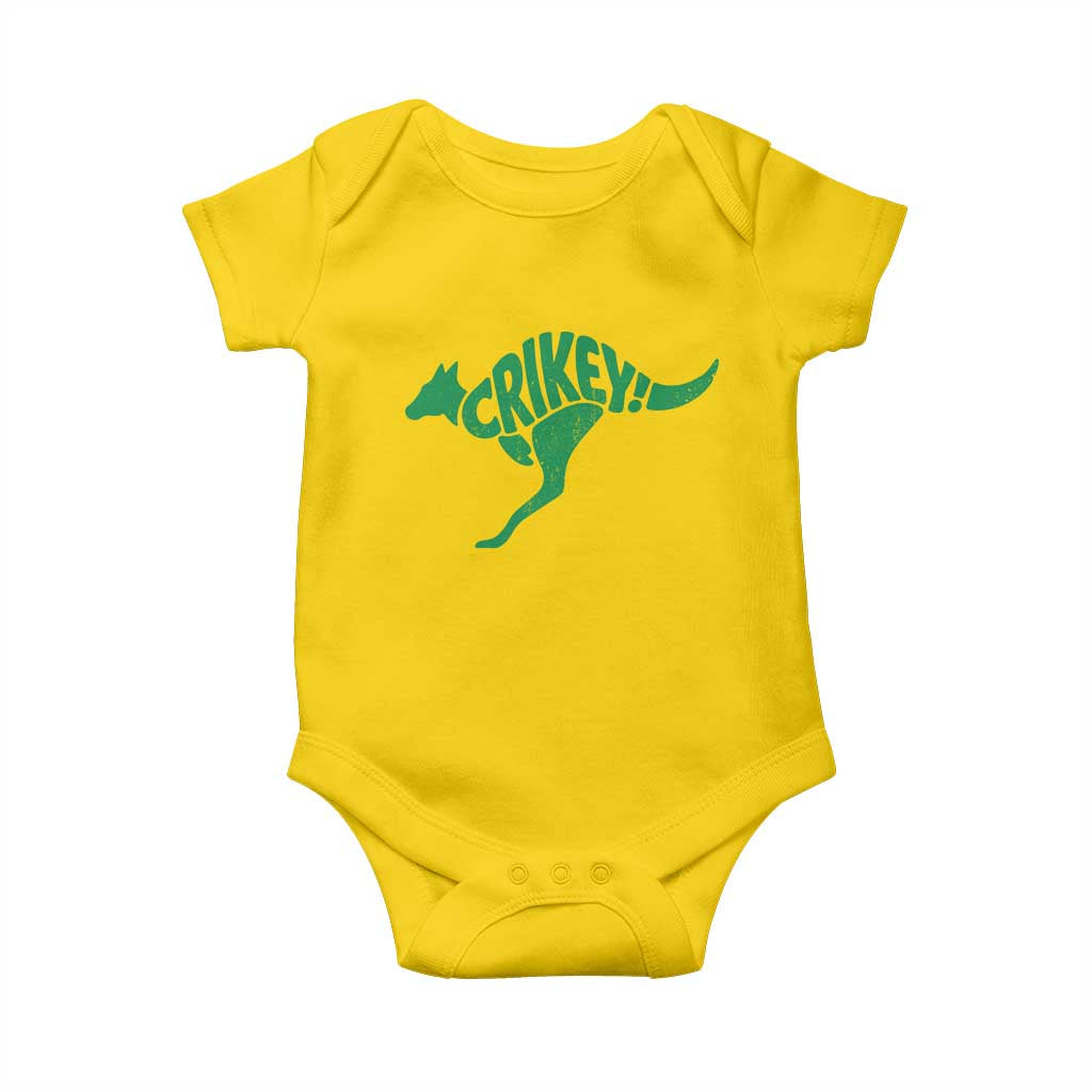 Crikey Australian Kangaroo Oz Slang Australia Baby Onesie