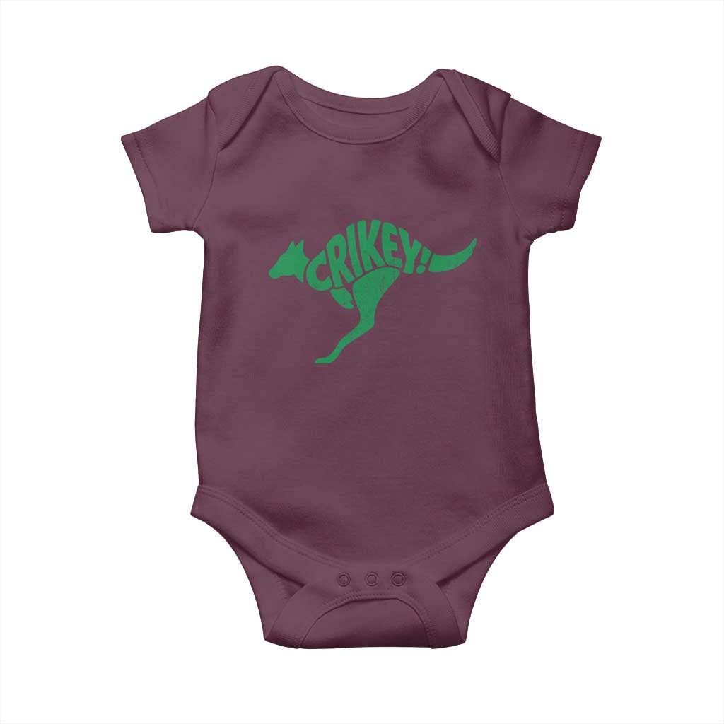 Crikey Australian Kangaroo Oz Slang Australia Baby Onesie