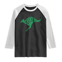 Crikey Australian Kangaroo Oz Slang Australia Raglan Shirt