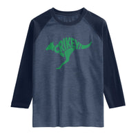 Crikey Australian Kangaroo Oz Slang Australia Raglan Shirt