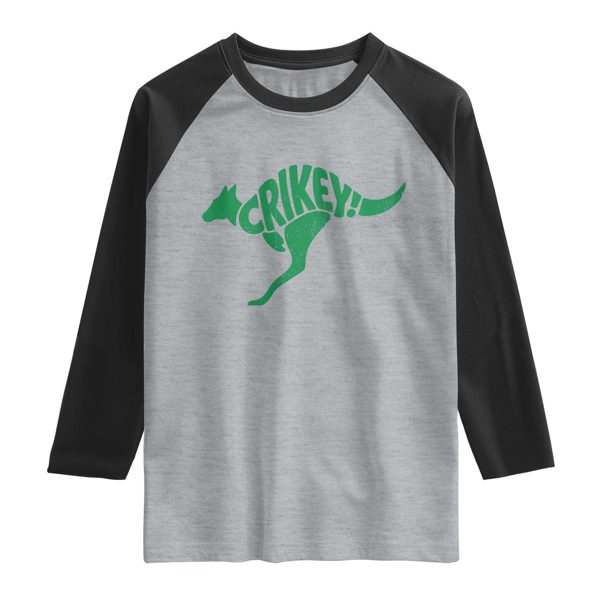 Crikey Australian Kangaroo Oz Slang Australia Raglan Shirt