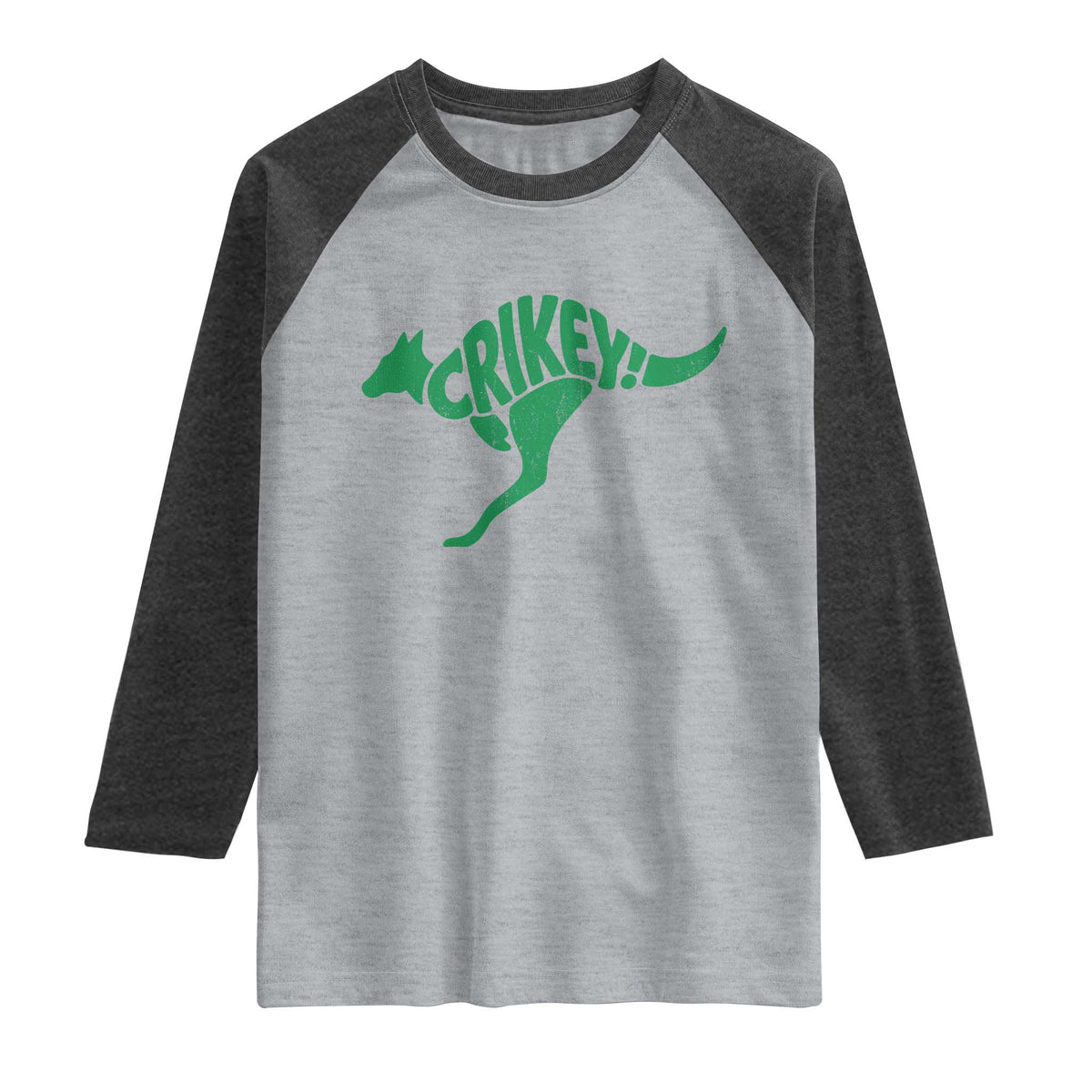 Crikey Australian Kangaroo Oz Slang Australia Raglan Shirt