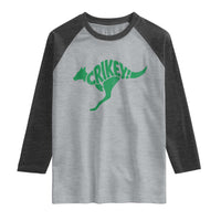 Crikey Australian Kangaroo Oz Slang Australia Raglan Shirt