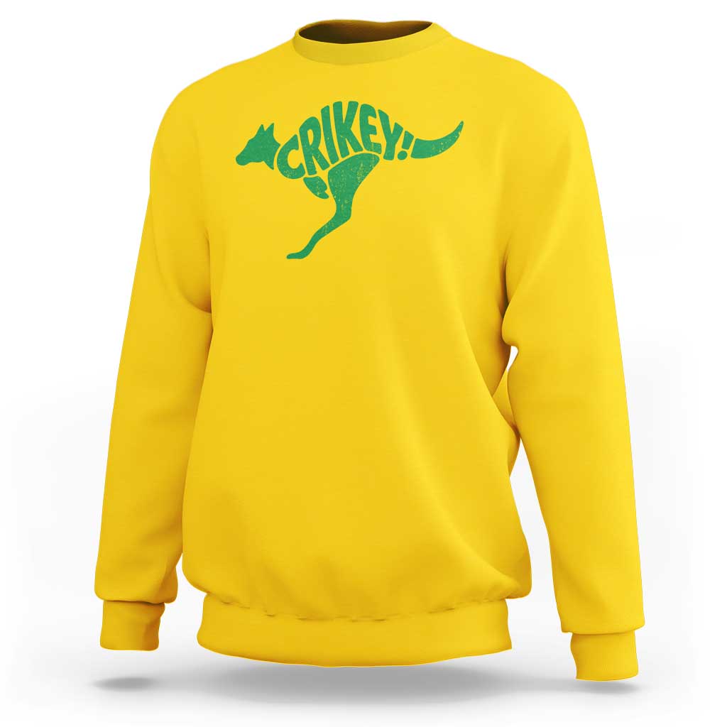 Crikey Australian Kangaroo Oz Slang Australia Sweatshirt