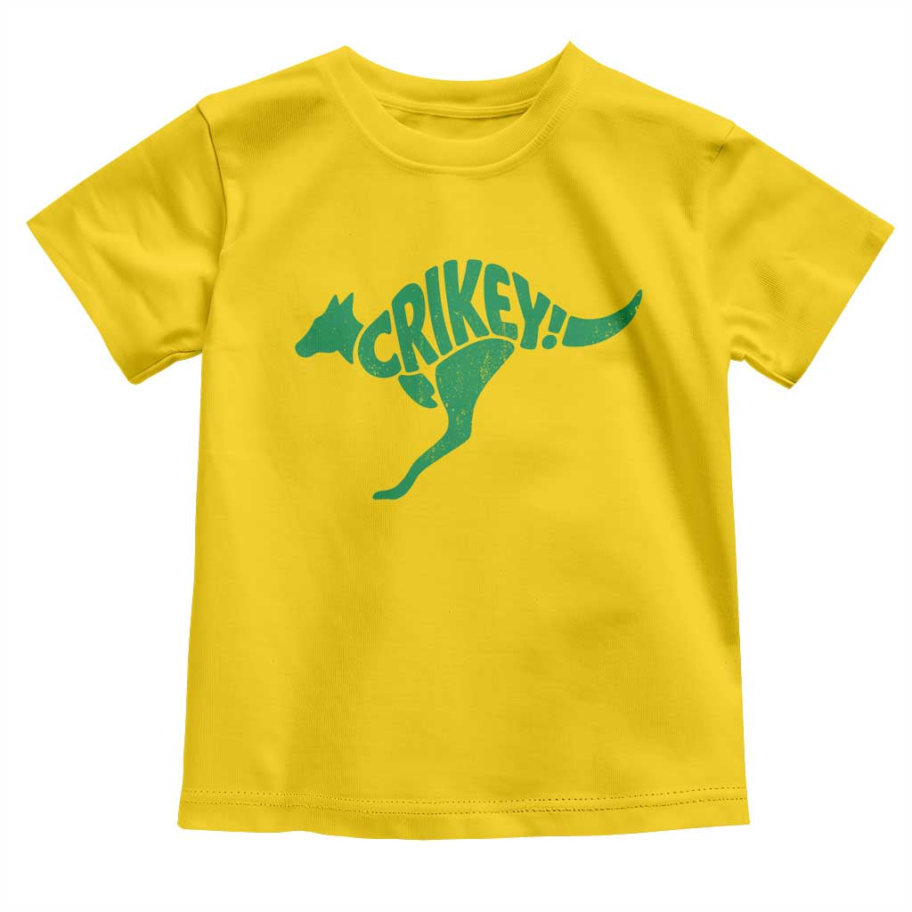 Crikey Australian Kangaroo Oz Slang Australia Toddler T Shirt