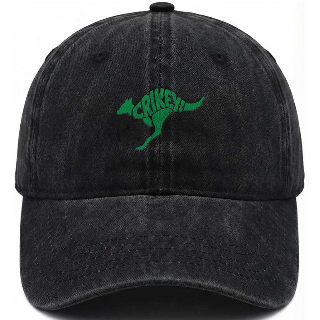 Crikey Australian Kangaroo Oz Slang Australia Washed Cotton Baseball Cap