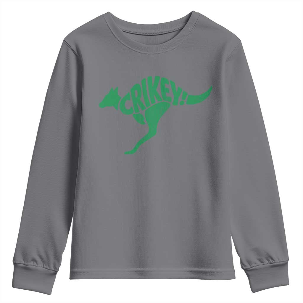 Crikey Australian Kangaroo Oz Slang Australia Youth Sweatshirt