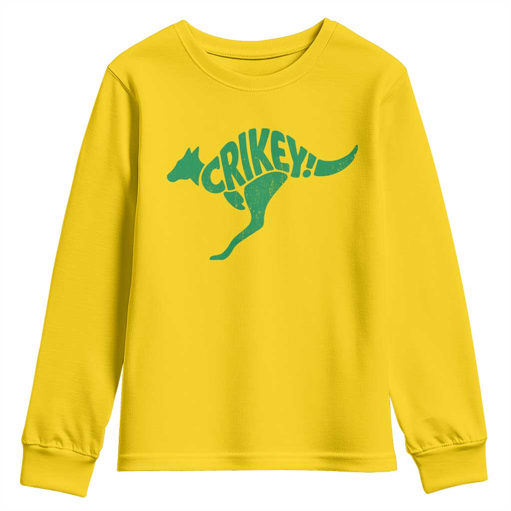 Crikey Australian Kangaroo Oz Slang Australia Youth Sweatshirt