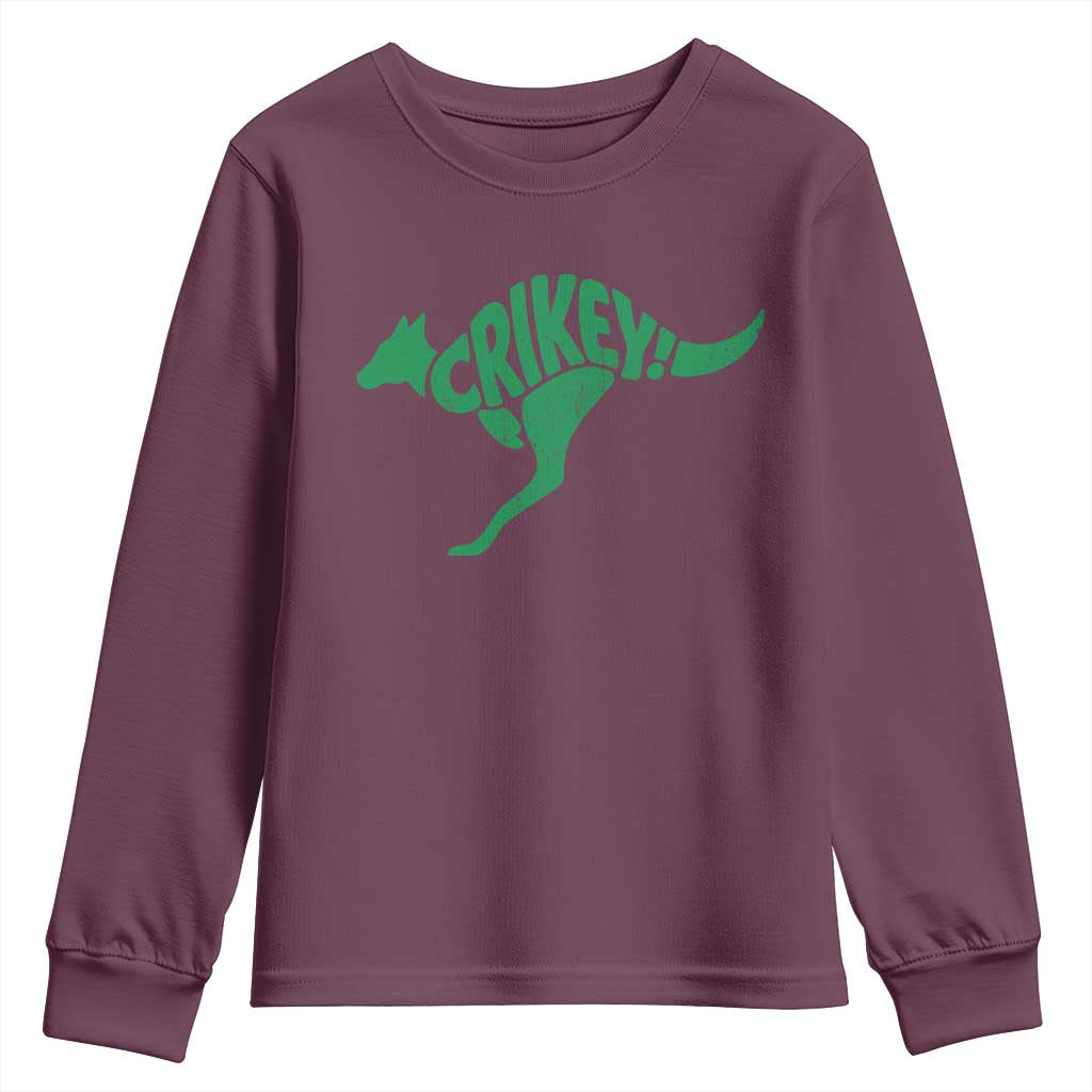 Crikey Australian Kangaroo Oz Slang Australia Youth Sweatshirt